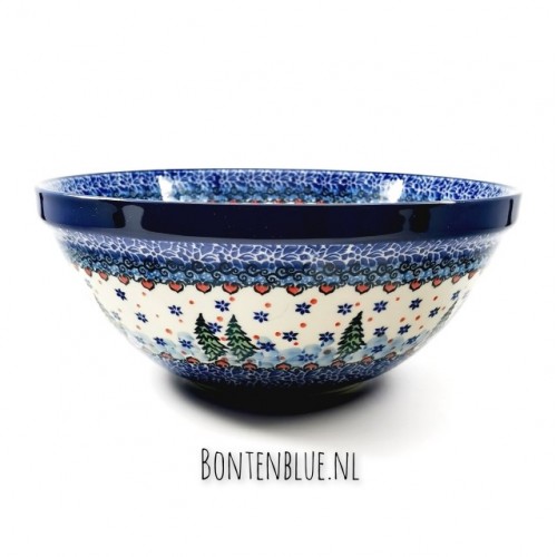 056 Bunzlau Original bowl XL Ø 23,5 cm decor Unikat 4661X Kerst