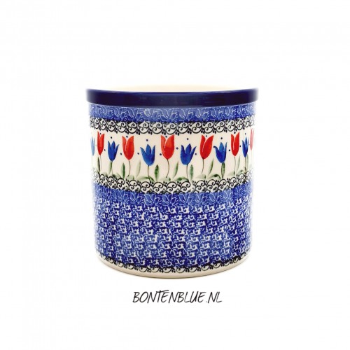 003 Bunzlau Pot L 14,5 cm decor 2599X Tulip Royal