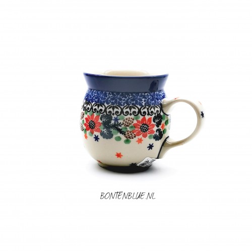 005 Bunzlau Farmers mug 240 ml decor Unikat 3492X Kerst