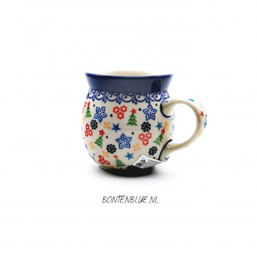 005 Bunzlau Boeren mok 240 ml decor Unikat 4858X Kerst