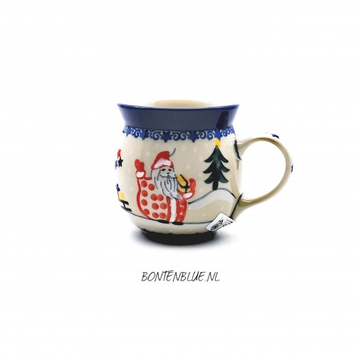 005 Bunzlau Boeren mok 240 ml decor Unikat 5001X Kerst
