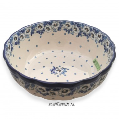 013 Bunzlau Hoge ronde schaal XL Ø 27 cm decor 2222X Lady