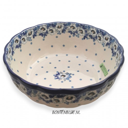 013 Bunzlau Hoge ronde schaal XL Ø 27 cm decor 2222X Lady