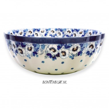 013 Bunzlau Hoge ronde schaal XL Ø 27 cm decor 2222X Lady