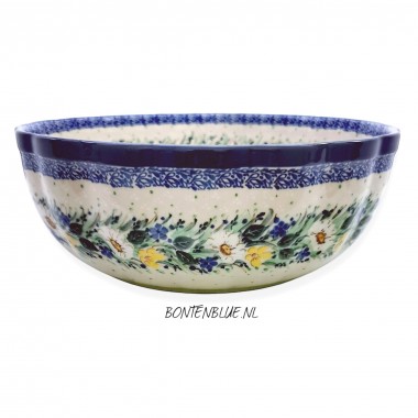 013 Bunzlau Hoge ronde schaal XL Ø 27 cm decor Unikat 5294X 013 Bunzlau Hoge ronde schaal XL Ø 27 cm decor Unikat 5294X