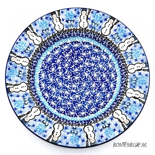 014 Bunzlau Soepbord Ø 23,5 cm decor Unikat 1634X Kerst