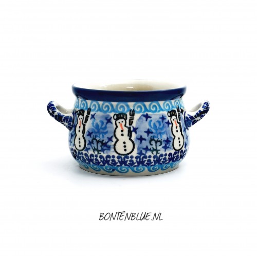 016 Bunzlau Soepkom 350 ml decor Unikat 1634X Kerst