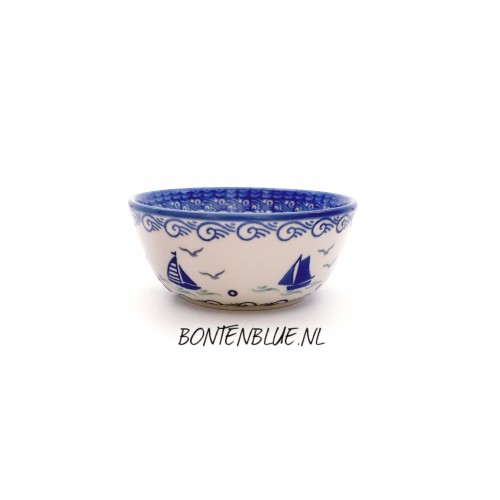 017 Bunzlau Rond schaaltje Ø 12,3 cm decor 2987X bootjes
