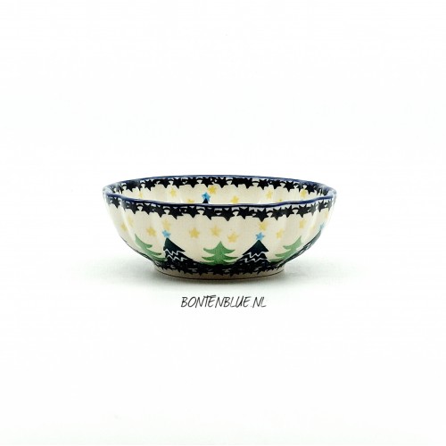 023 Bunzlau Ribbed bowl XS Ø 12,0 cm decor 1284X Kerst 023 Bunzlau Ribbed bowl XS Ø 12,0 cm decor 1284X Kerst