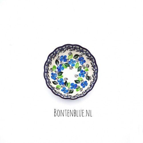 023 Bunzlau Ribbed bowl XS Ø 12,0 cm decor 1419X Verveine