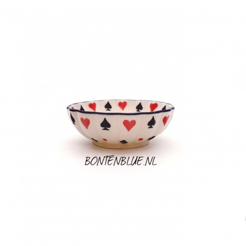 023 Bunzlau Geribbeld schaaltje XS Ø 12,0 cm decor 2756X