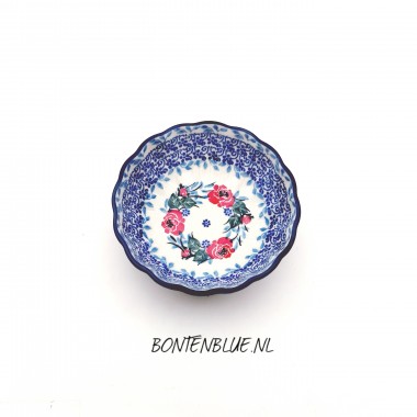 023 Bunzlau Geribbeld schaaltje XS Ø 12,0 cm decor 3214X English Rose 023 Bunzlau Geribbeld schaaltje XS Ø 12,0 cm decor 3214X English Rose