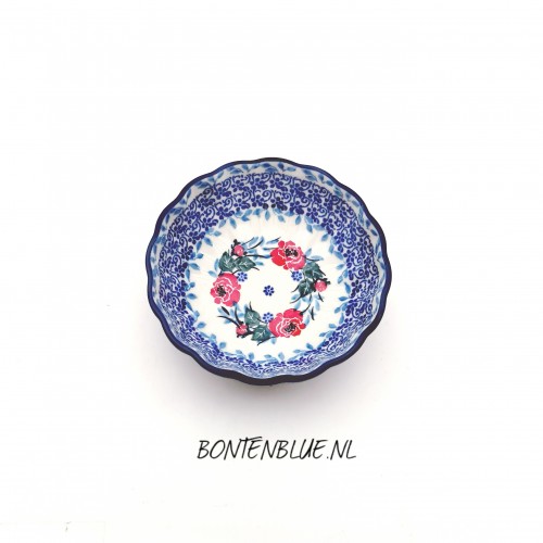 023 Bunzlau Ribbed bowl XS Ø 12,0 cm decor 3214X English Rose 023 Bunzlau Ribbed bowl XS Ø 12,0 cm decor 3214X English Rose