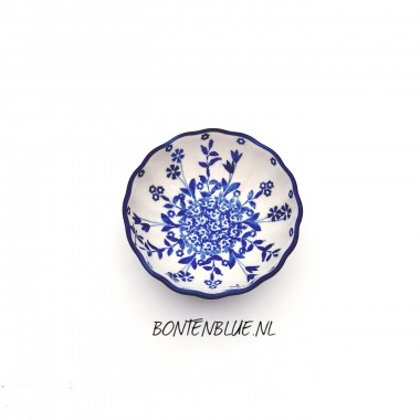 023 Bunzlau Geribbeld schaaltje XS Ø 12,0 cm decor 3312X 023 Bunzlau Geribbeld schaaltje XS Ø 12,0 cm decor 3312X