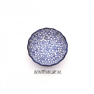 023 Bunzlau Geribbeld schaaltje XS Ø 12,0 cm decor 3355X 023 Bunzlau Geribbeld schaaltje XS Ø 12,0 cm decor 3355X