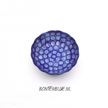 023 Bunzlau Geribbeld schaaltje XS Ø 12,0 cm decor 884X Lace 023 Bunzlau Geribbeld schaaltje XS Ø 12,0 cm decor 884X Lace