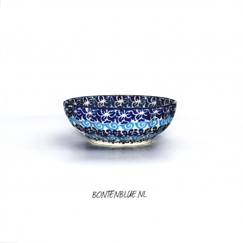 023 Bunzlau Ribbed bowl XS Ø 12,0 cm decor Unikat 1634X Kerst