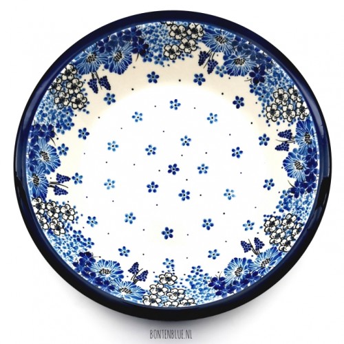 026 Bunzlau Pasta plate Ø 21,5 cm decor Unikat 4657X