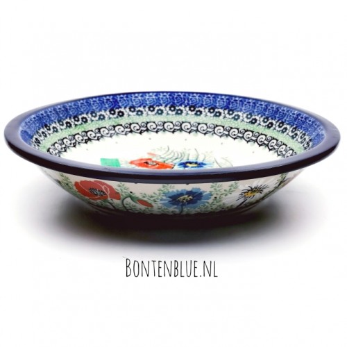 026 Bunzlau Pasta plate Ø 21,5 cm decor Unikat 4968X