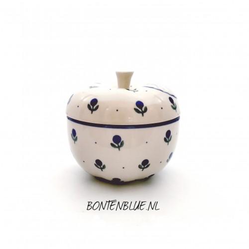 034 Bunzlau Appelpot groot decor 135X Blue Berry