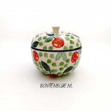 034 Bunzlau Appelpot groot decor 