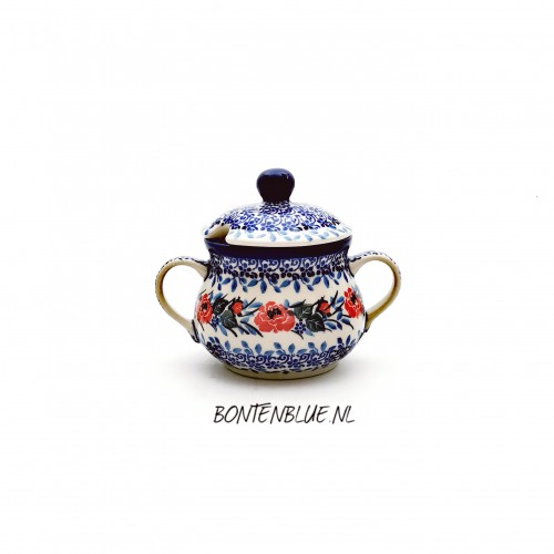 035 Bunzlau Suikerpot M 200 ml decor 3214X English Rose