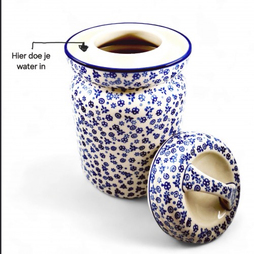 036 Bunzlau preserving jar XXL 3,5 Liter decor 16X