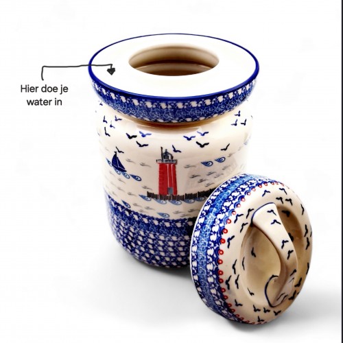 036 Bunzlau preserving jar XXL 3,5 Liter decor Unikat 5164X