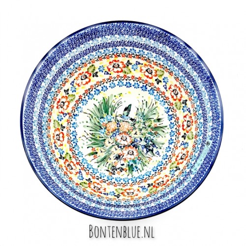055 Bunzlau Original bowl XXL Ø 27,5 cm decor Unikat 3356X