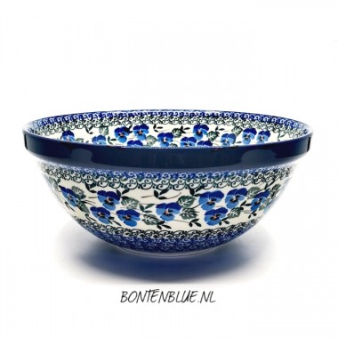 056 Bunzlau Nest schaal XL Ø 23,5 cm decor 2273X Blue Violin