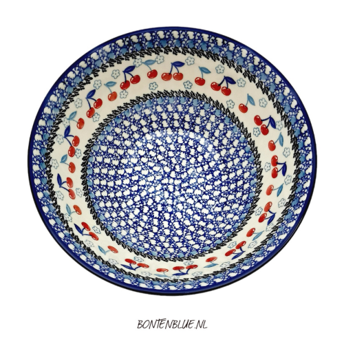 056 Bunzlau Original bowl XL Ø 23,5 cm decor 2701X Cherry 056 Bunzlau Original bowl XL Ø 23,5 cm decor 2701X Cherry