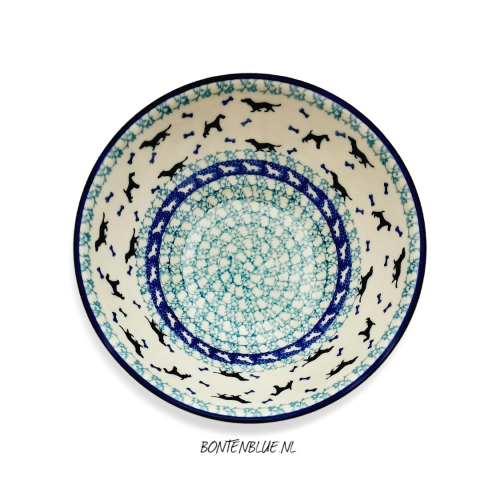 057 Bunzlau Nest schaal L Ø 20,0 cm  decor 2680X hond