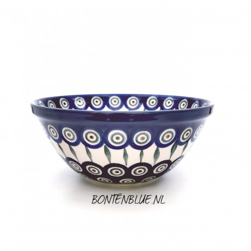 057 Bunzlau Nest schaal L Ø 20,0 cm  decor 54X Green Stripes