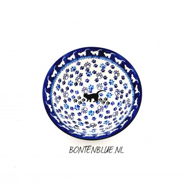 058 Bunzlau Nest schaal M Ø 17 cm decor 1771X zwarte poes