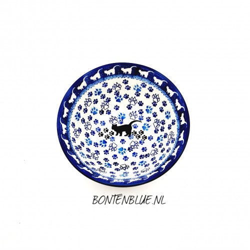 058 Bunzlau Original bowl M Ø 17 cm decor 1771X Black cat