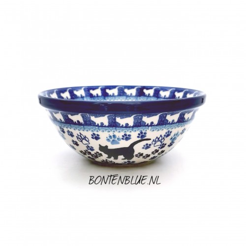 058 Bunzlau Original bowl M Ø 17 cm decor 1771X Black cat