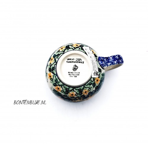 070 Bunzlau Farmers mug L 350 ml decor Unikat 2974X