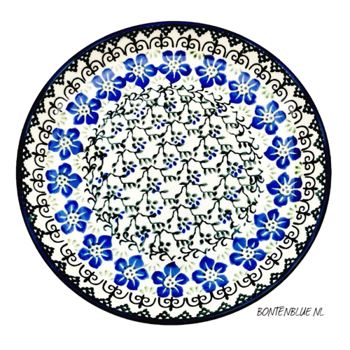 086 Bunzlau Ontbijtbord Ø 20 cm decor 1073X Wood Violets