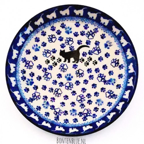 086 Bunzlau Breakfast plate Ø 20 cm decor 1771X Zwarte Poes