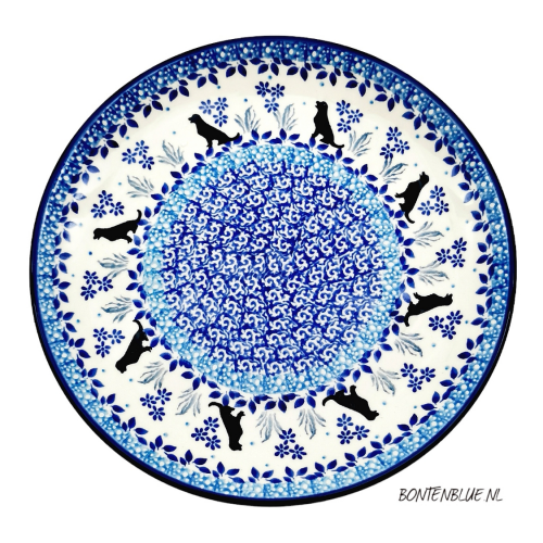 086 Bunzlau Breakfast plate Ø 20 cm decor 2856X dog
