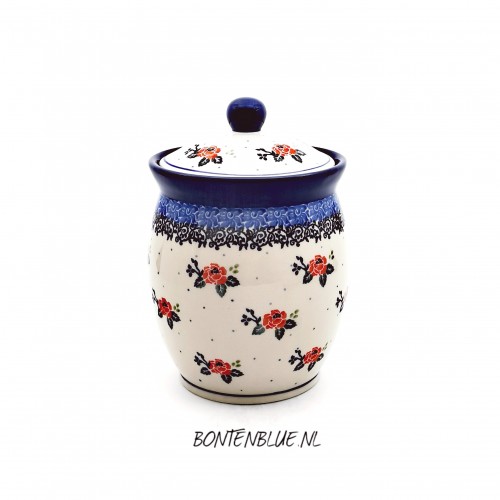 104 Bunzlau Storage Jar L 800 ml decor 1525X Tearose