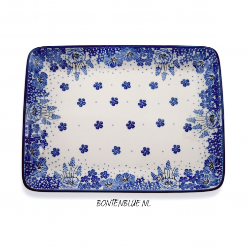 111 Bunzlau Serving dish M 18 x 24 cm decor 1975X