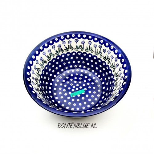 113 Bunzlau Hoge ronde schaal XL Ø 27 cm decor 377EX