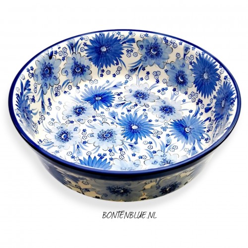 116 Bunzlau Ronde schaal XXL Ø 32 cm decor Unikat 5176X