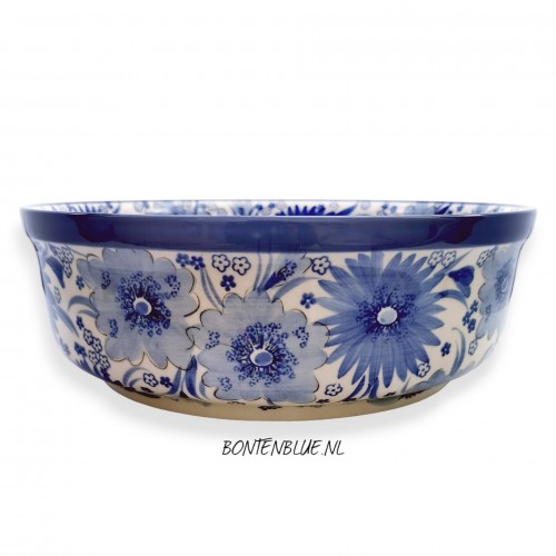 116 Bunzlau Ronde schaal XXL Ø 32 cm decor Unikat 5176X