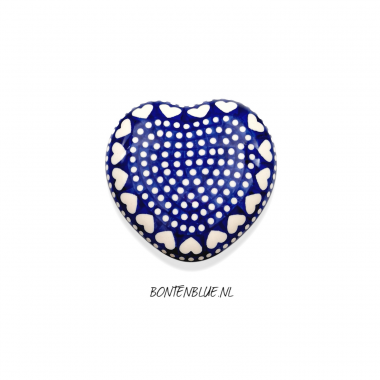 143 Bunzlau Bewaardoos hartvorm decor 375E Blue Valentine