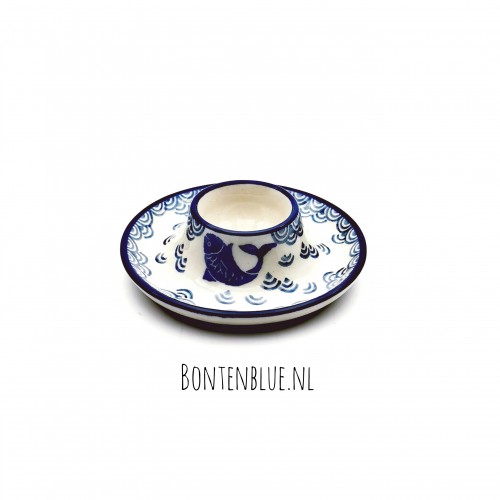 145 Bunzlau Egg cup decor 2372X Vissen 145 Bunzlau Egg cup decor 2372X Vissen