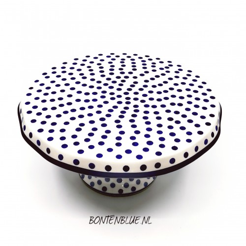 148 Bunzlau Cake platter  Ø 29 cm decor 61X Blue Dots
