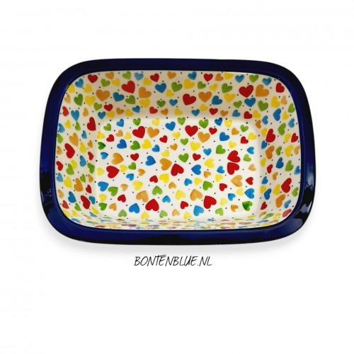 162 Bunzlau Ovenschaal 1,2 Liter decor Unikat 4833X