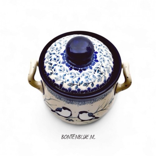 179 Bunzlau Knoflookpot 0,9 Liter decor Unikat 4830X